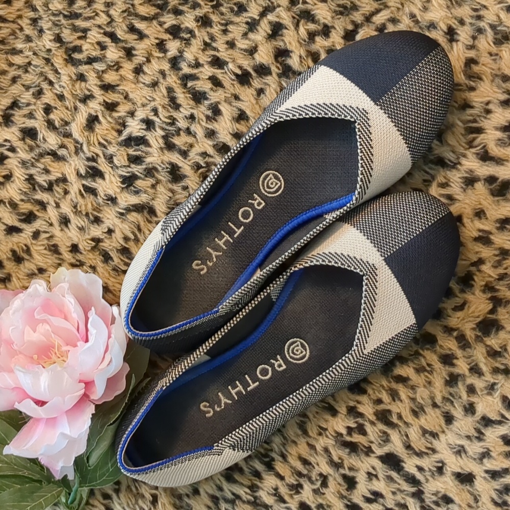 Rothy's Cap Toe Color Block Flats Sz. 8